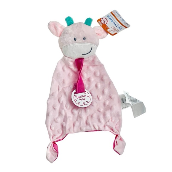 Swiggles Other - (NWT) HTF Swiggles Giraffe Pink Minky Lovey Pacifier Holder with Soothing Satin